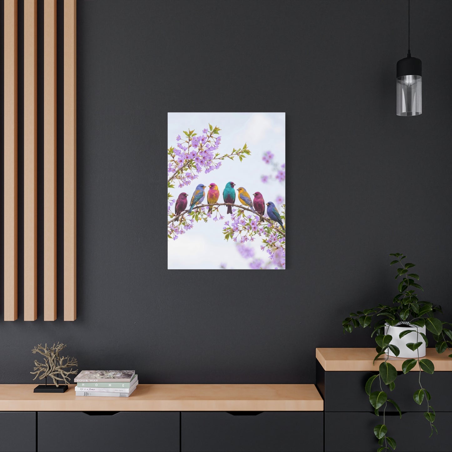 Spring Blossom Birds Composition Wall Art & Canvas Print