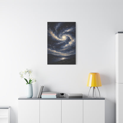 Cosmic Spiral Night Sky Wall Art & Canvas Print