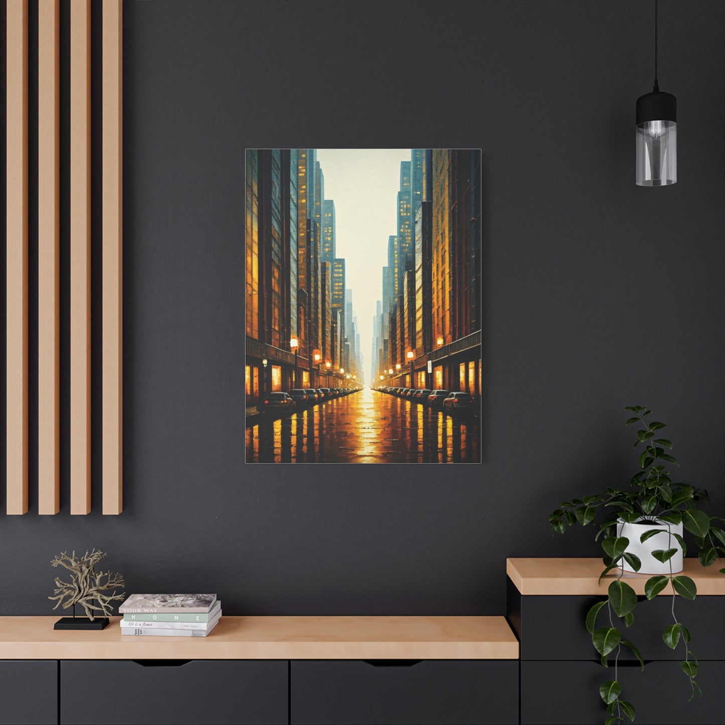 Golden City Reflection Wall Art & Canvas Prints