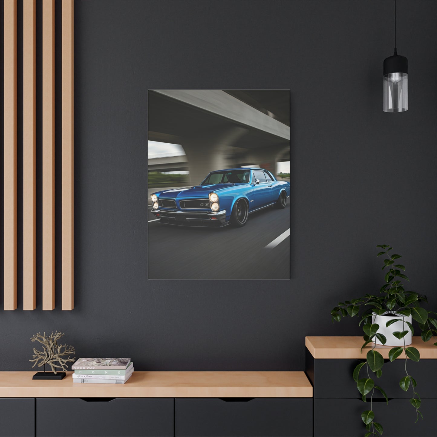 1965 Pontiac GTO Elevated Bypass Pursuit Wall Art & Canvas Prints
