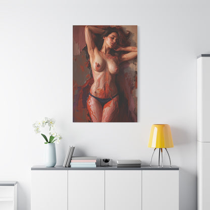 Sensual Impasto Figure Composition Wall Art & Canvas Print