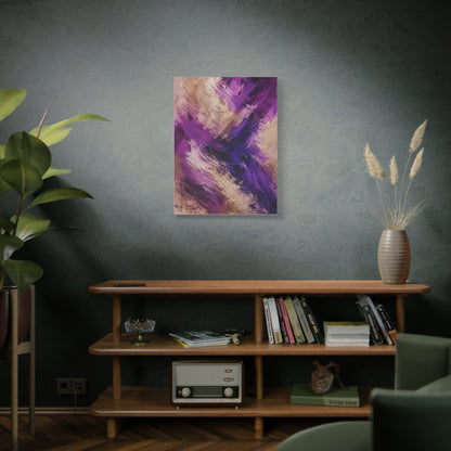 Purple Abstract Expressionist Texture Wall Art & Canvas Print