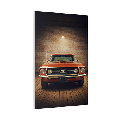 Ford Mustang 1969 Vintage Garage Wall Art & Canvas Prints