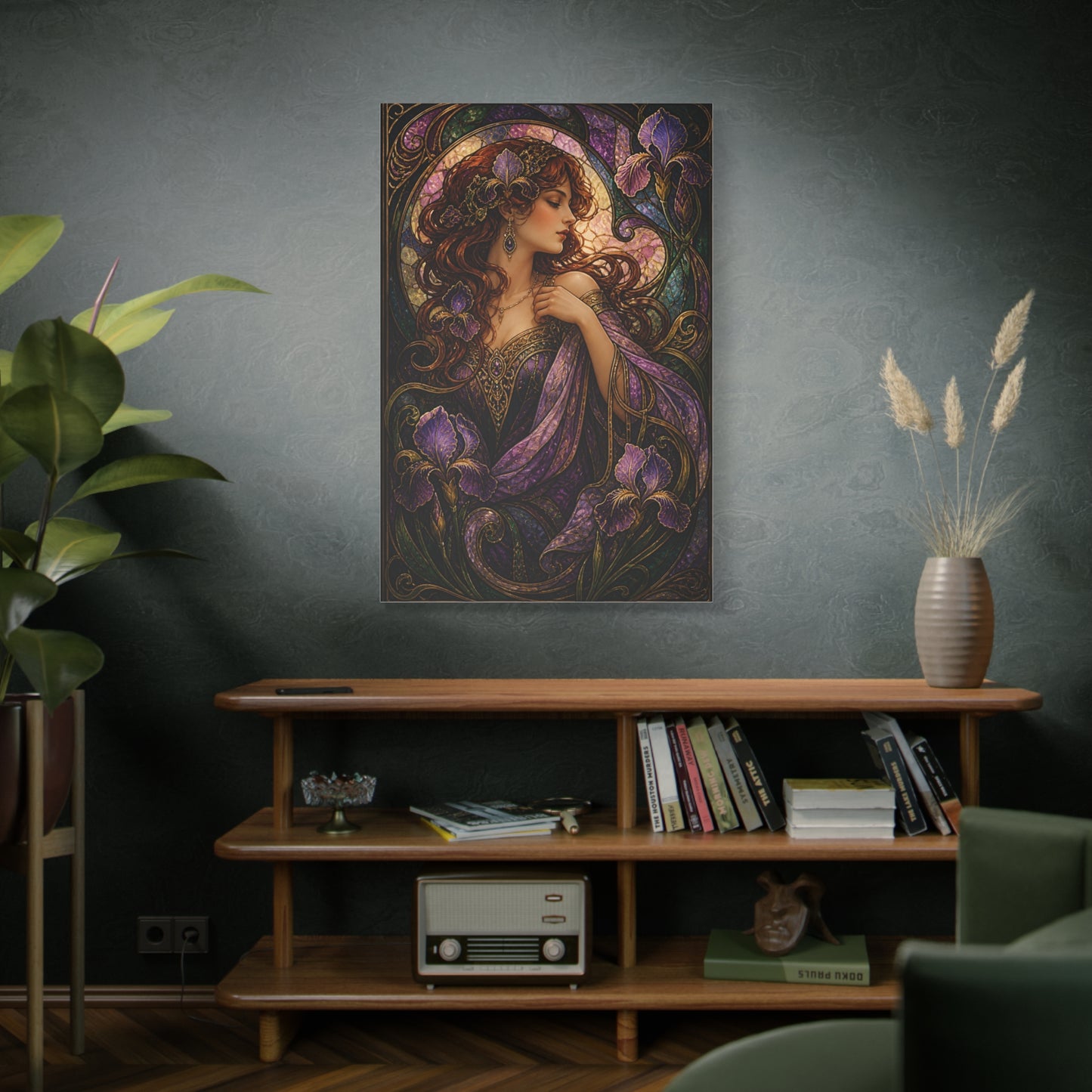 Art Nouveau Iris Muse Portrait Wall Art & Canvas Print