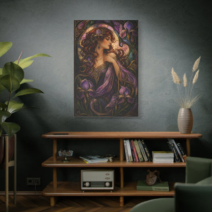 Art Nouveau Iris Muse Portrait Wall Art & Canvas Print