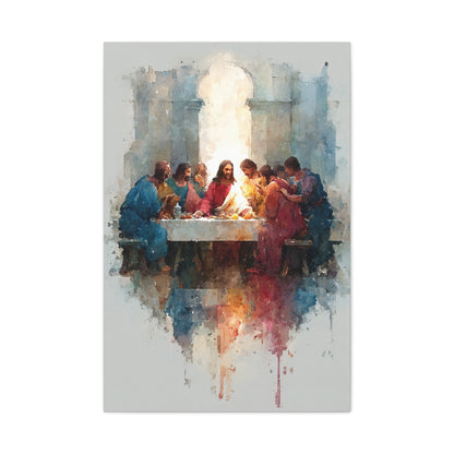 The Last Supper Watercolor Reflection Wall Art & Canvas Print