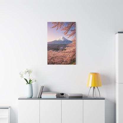 Mount Fuji Over Sakura Blossom Hillside Wall Art & Canvas Prints