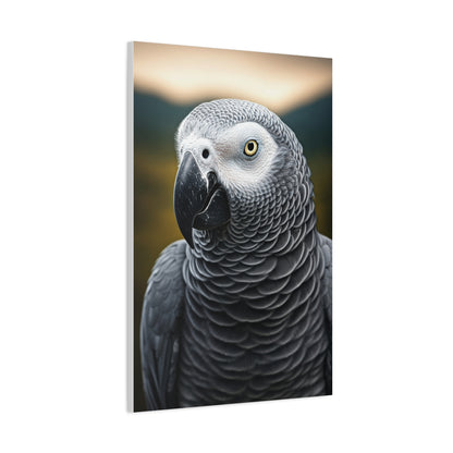 Sophisticated African Grey Parrot Portrait Wall Art & Canvas Prints