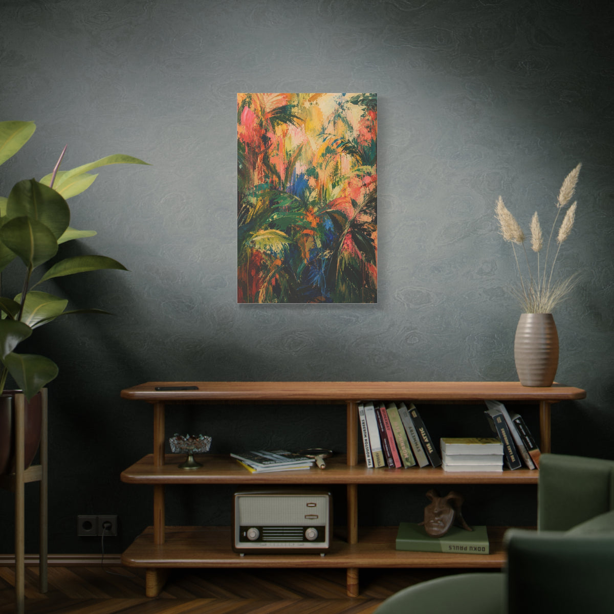 Abstract Expressionist Jungle Energy Tropical Wall Art & Canvas Print