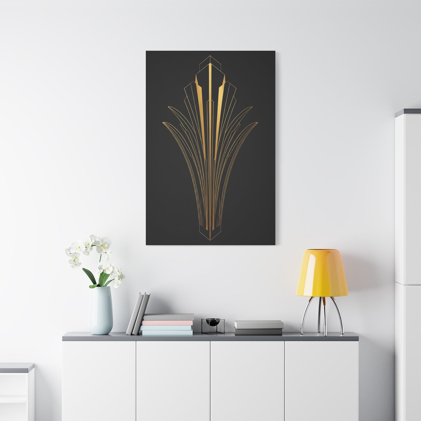 Art Deco Crown Radiance Wall Art & Canvas Prints