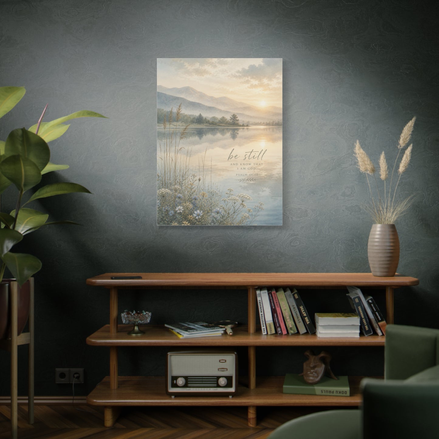 “Be Still” Sacred Lake Landscape Wall Art & Canvas Print
