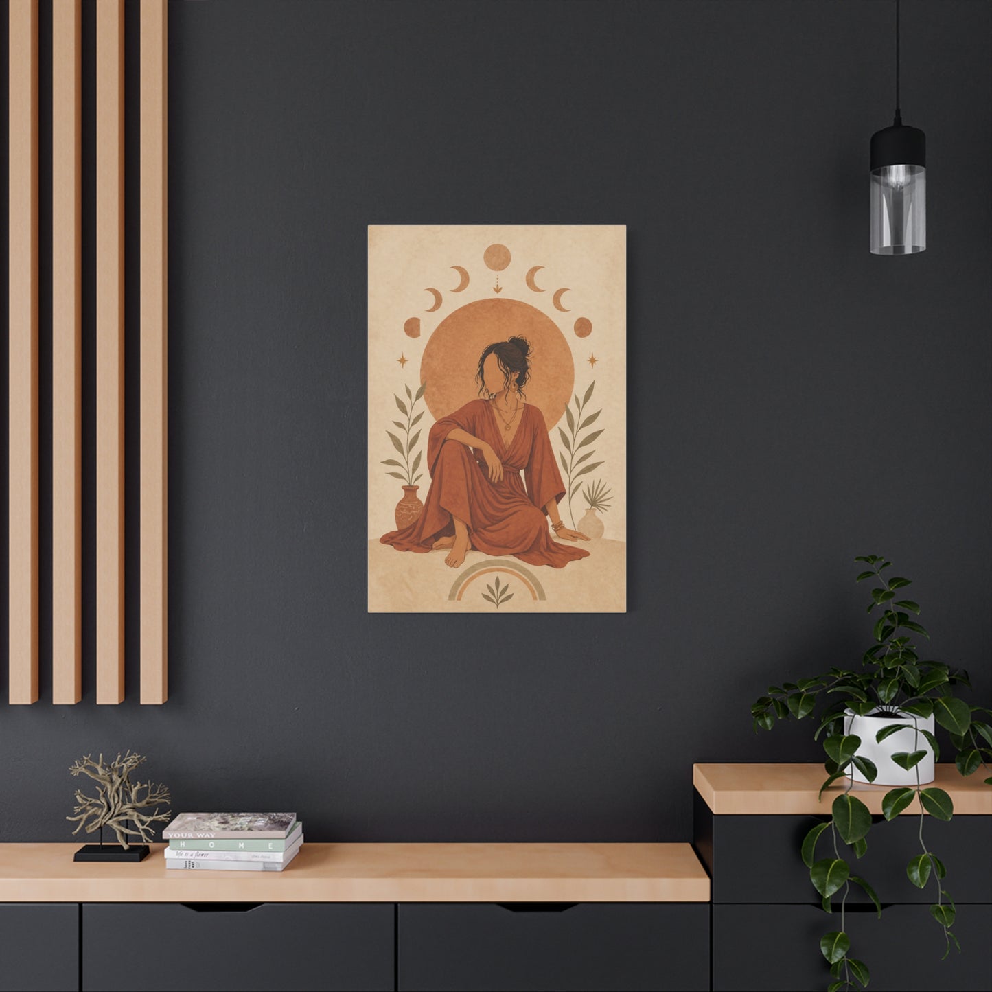 Bohemian Sun Goddess Portrait Wall Art & Canvas Print