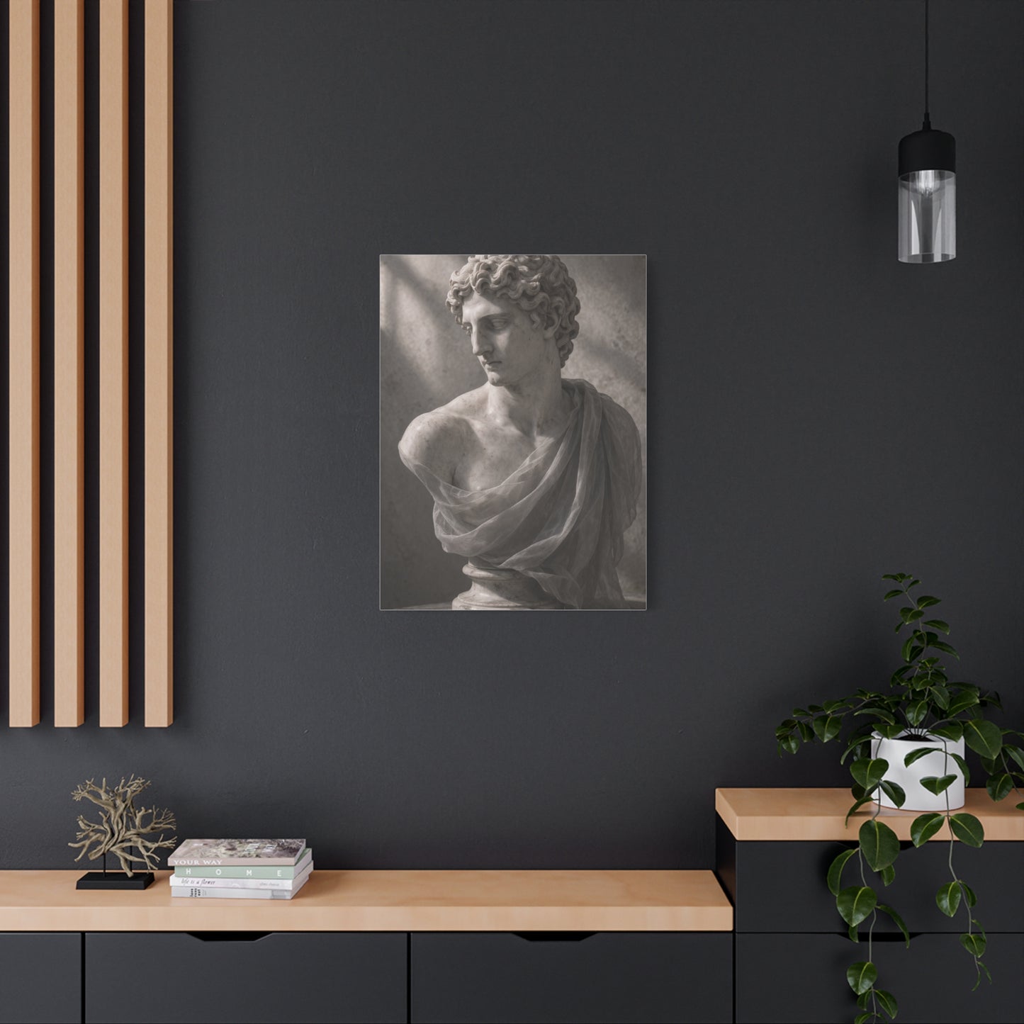 Classical Marble Bust Draped Wall Art & Canvas Print