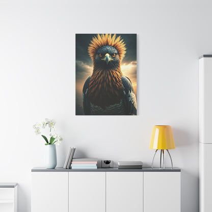 Regal Crowned Raptor Portrait Wall Art & Canvas Prints