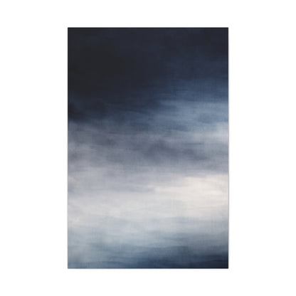 Navy Mist Atmospheric Gradient Wall Art & Canvas Print