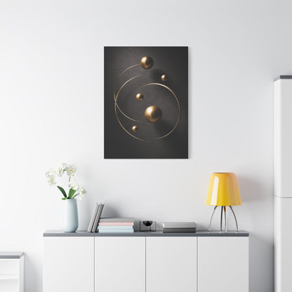 Floating Gold Sculptural Abstract Wall Art & Canvas Print