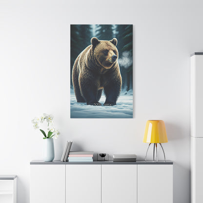 Snowy Landscape Grizzly Bear Wall Art & Canvas Prints