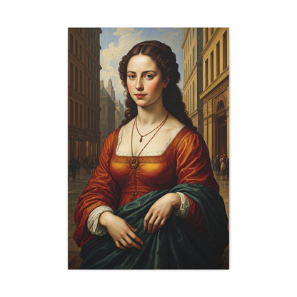Renaissance Elegance Woman Portrait Wall Art & Canvas Print