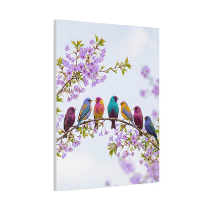 Spring Blossom Birds Composition Wall Art & Canvas Print