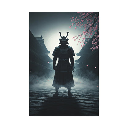 Samurai in the Misty Street Wall Art & Canvas Prints