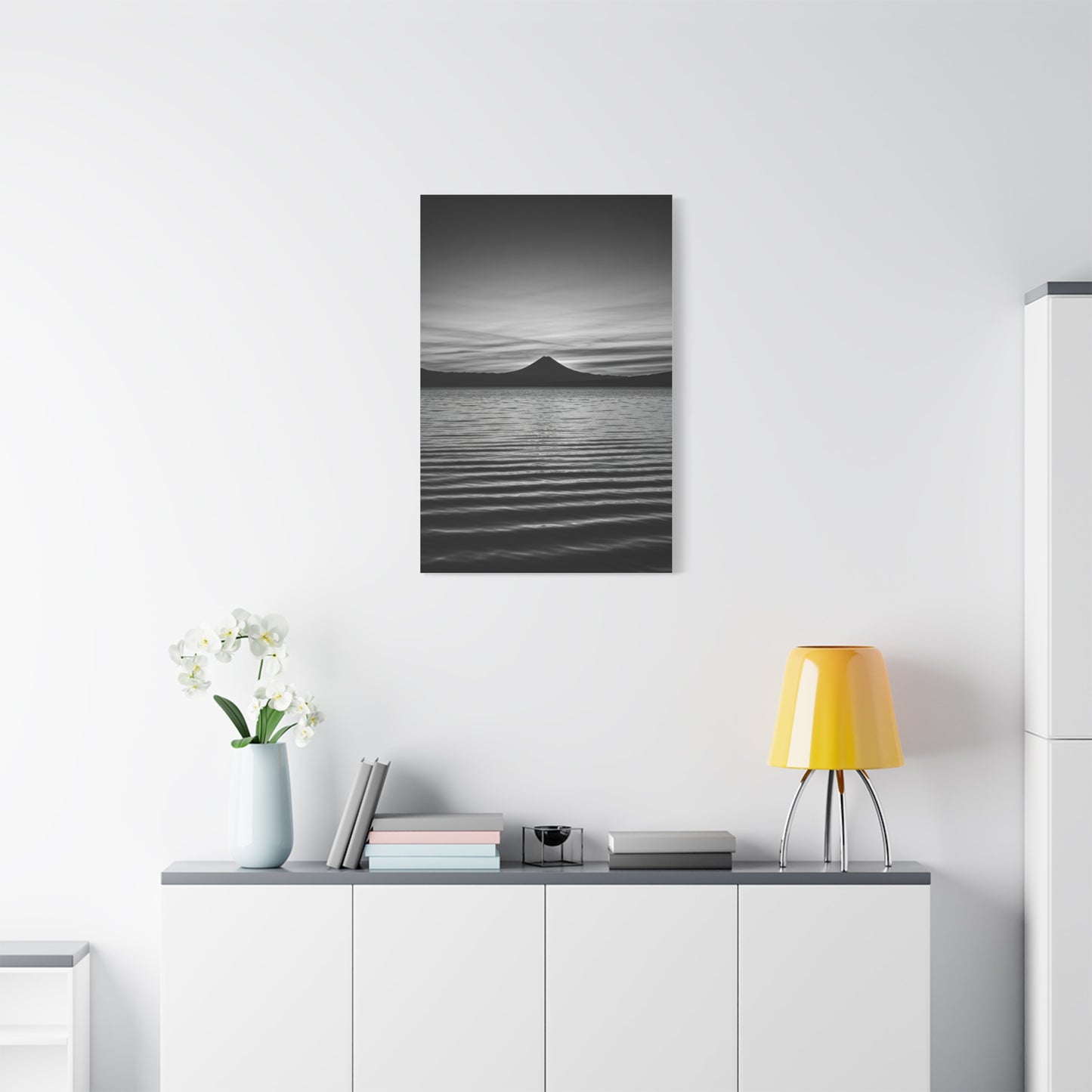 Serene Horizon Mountain Reflection Wall Art & Canvas Prints