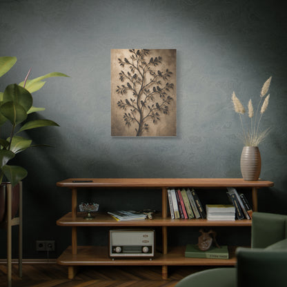 Minimal Metal Branch Birds Silhouette Trees Wall Art & Canvas Print