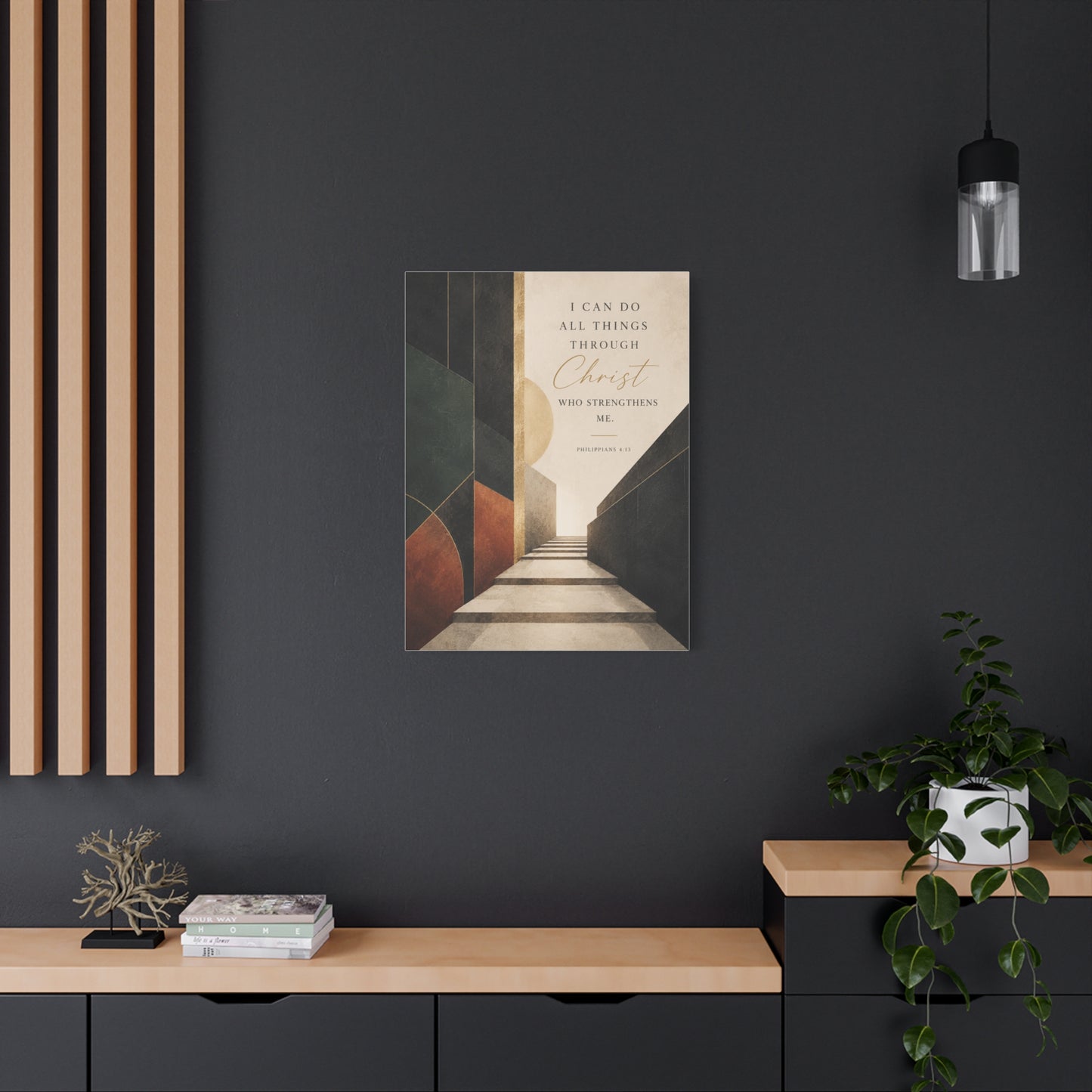 Philippians 4:13 Modern Perspective Scripture Wall Art & Canvas Print
