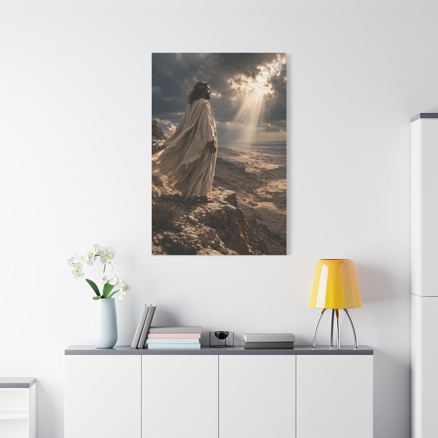 Christ Overlooking the Wilderness Light Wall Art & Canvas Print
