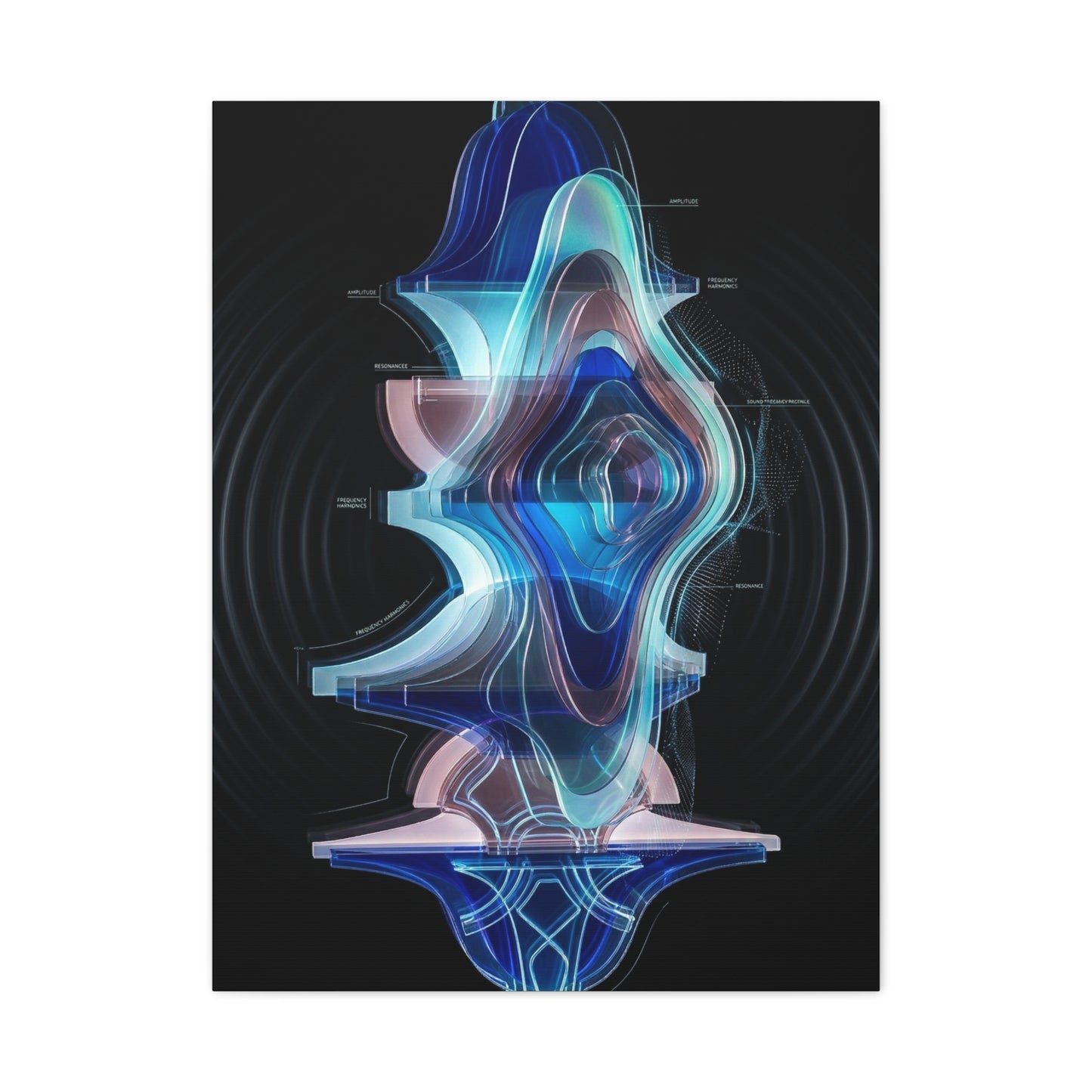Futuristic Soundform Resonance Wall Art & Canvas Print