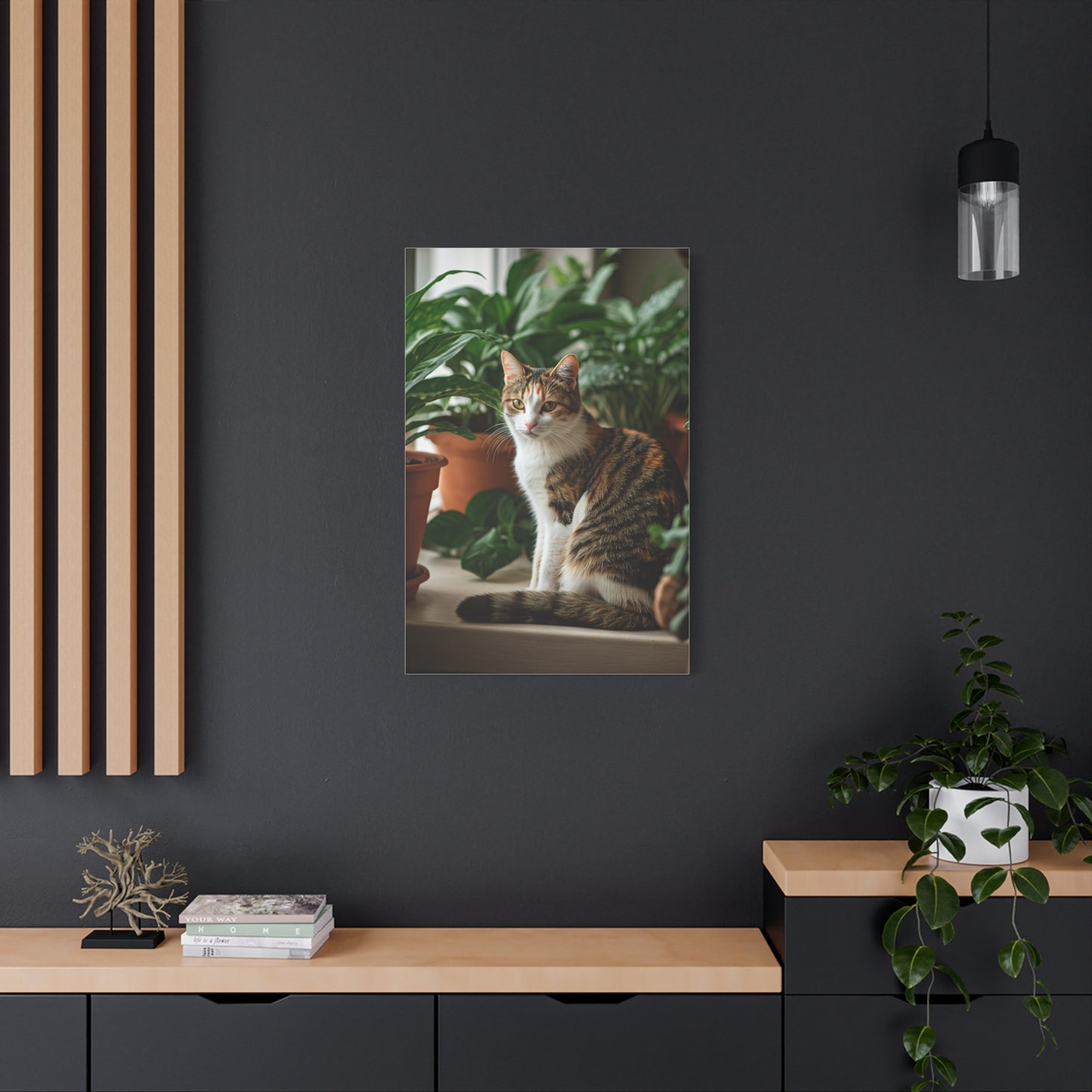 Serene Garden Cat Wall Art & Canvas Prints