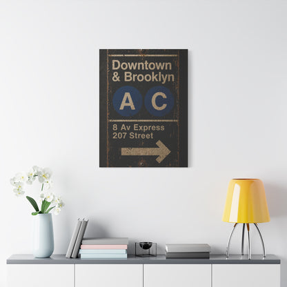 Vintage Subway Sign Industrial Wall Art & Canvas Print
