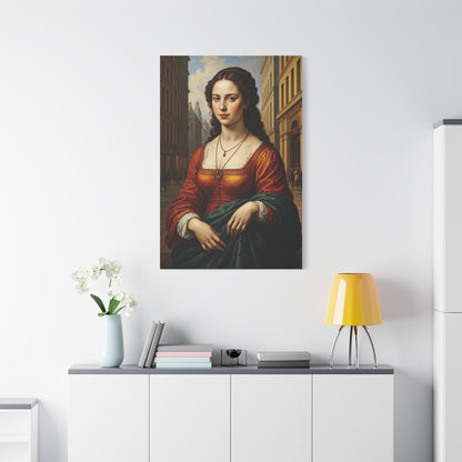Renaissance Elegance Woman Portrait Wall Art & Canvas Print