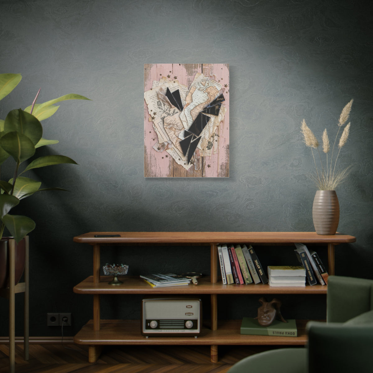 Reclaimed Mixed Media Heartless Romance Wall Art & Canvas Print