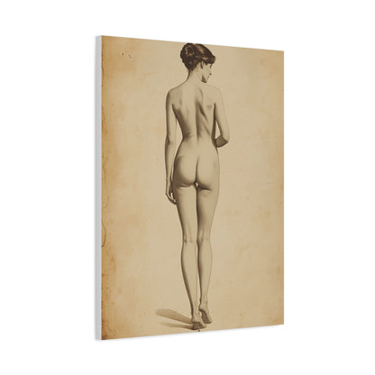 Classical Back Study Figure Wall Art & Canvas Print