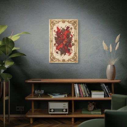 Vintage Framed Red Expressionist Composition Wall Art & Canvas Print