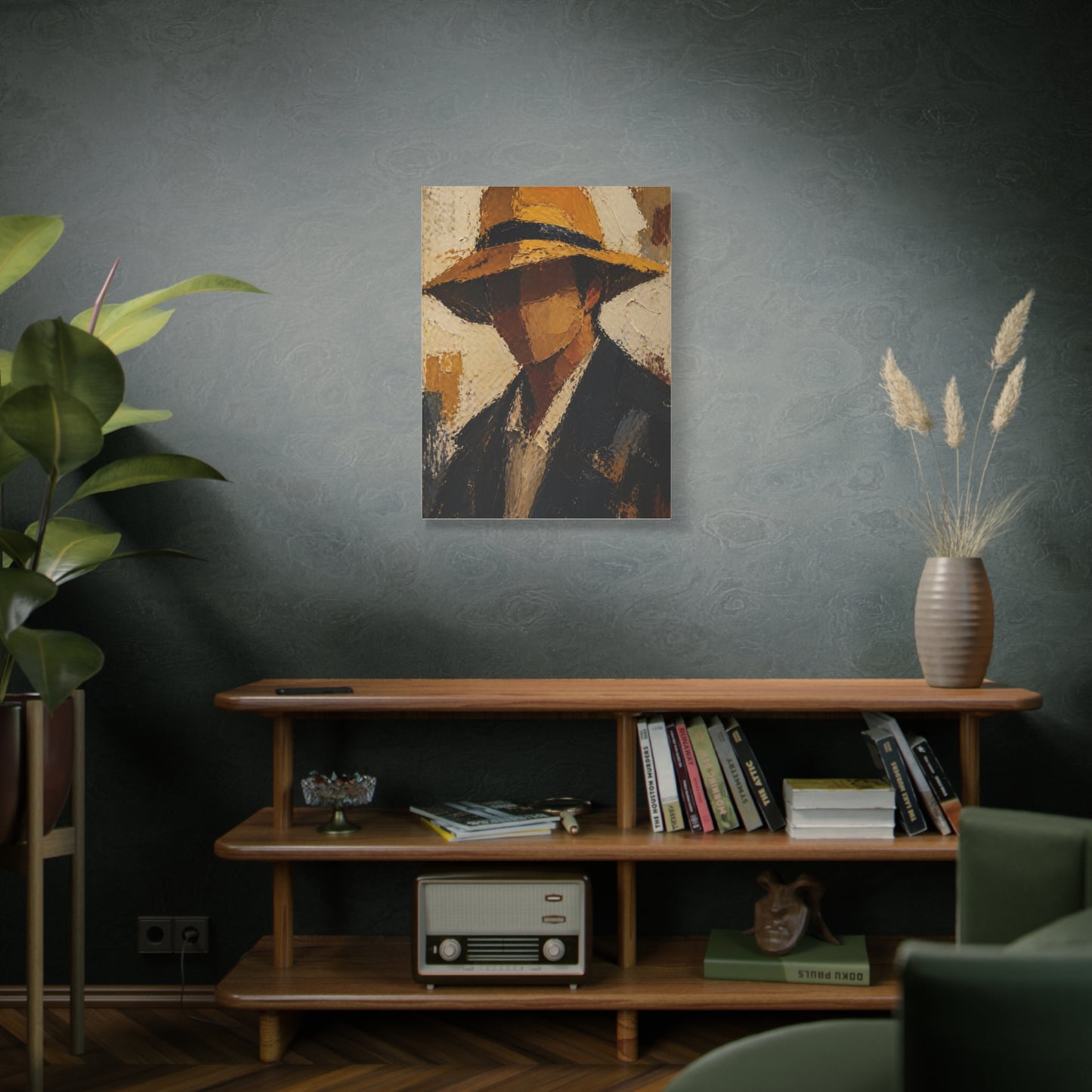 Faceless Impasto Figure Portrait Wall Art & Canvas Print