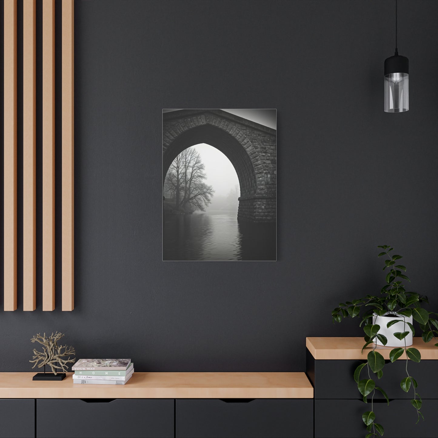 Misty Archway Bridge Scene Wall Art & Canvas Prints