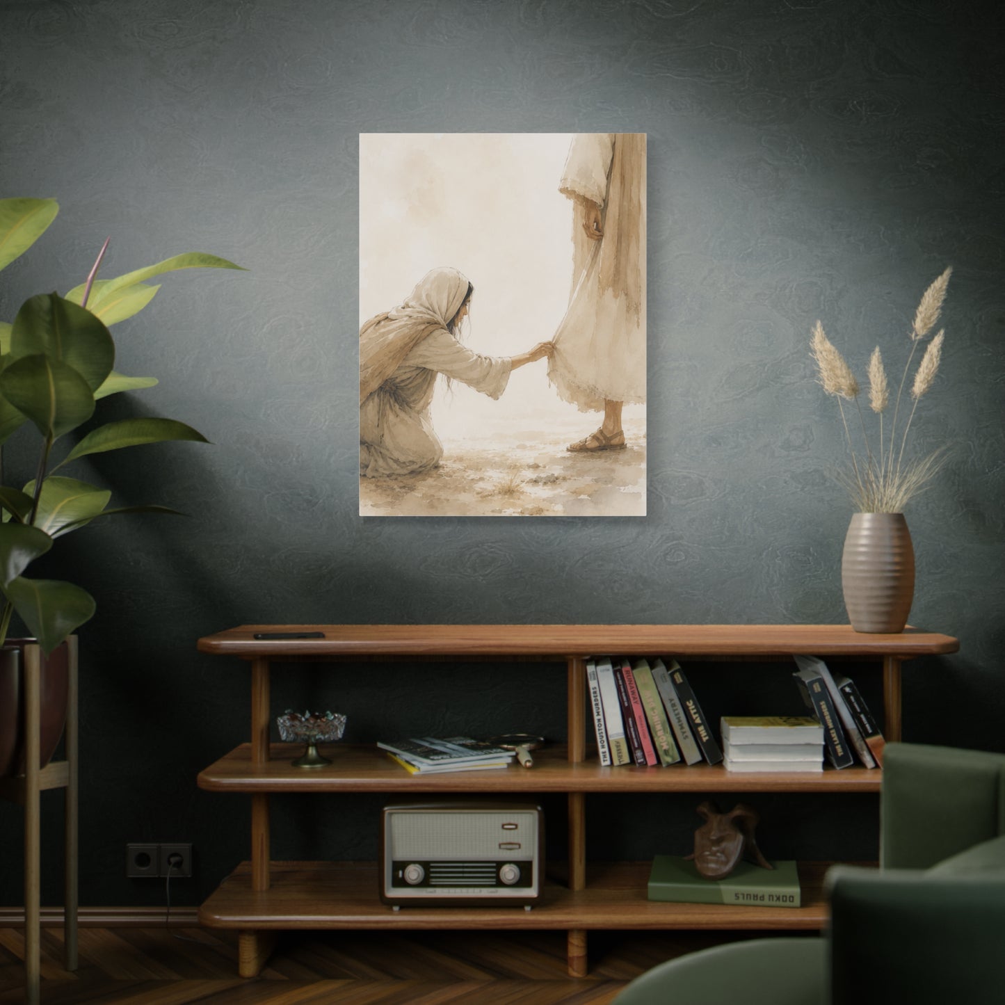 Healing Faith Watercolor Scripture Wall Art & Canvas Print