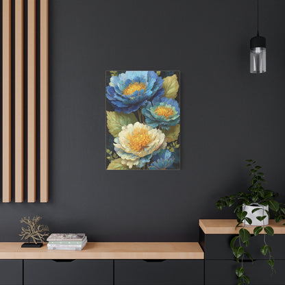 Blue Peony Bloom Elegance Wall Art & Canvas Print