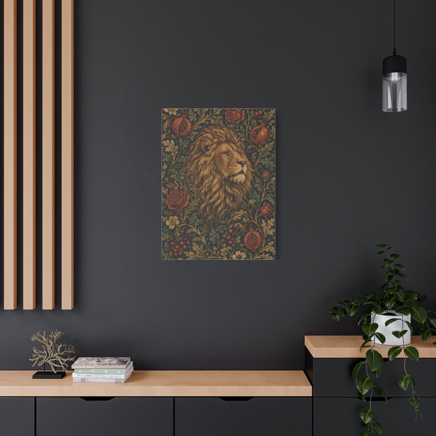 Ornamental Lion Tapestry Heritage Wall Art & Canvas Print