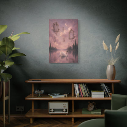 Surreal Swan & Floating Windows Dreamscape Wall Art & Canvas Print