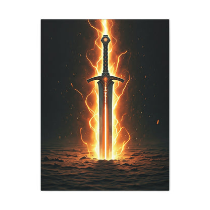 Blade of Eternal Flame Wall Art & Canvas Print