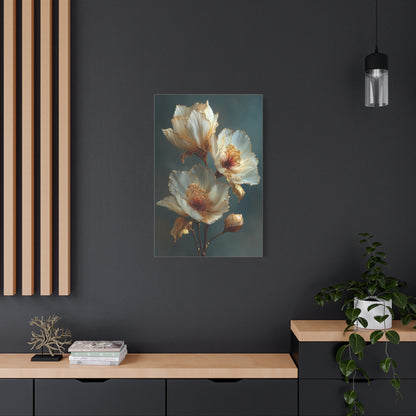 Gold-Edged Floral Elegance Wall Art & Canvas Print