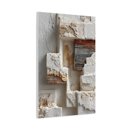 Minimal Plaster Block Assemblage Wall Art & Canvas Print