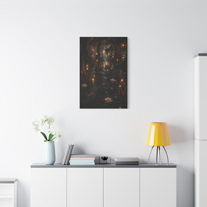 Moonlit Bayou Firefly Scene Wall Art & Canvas Print