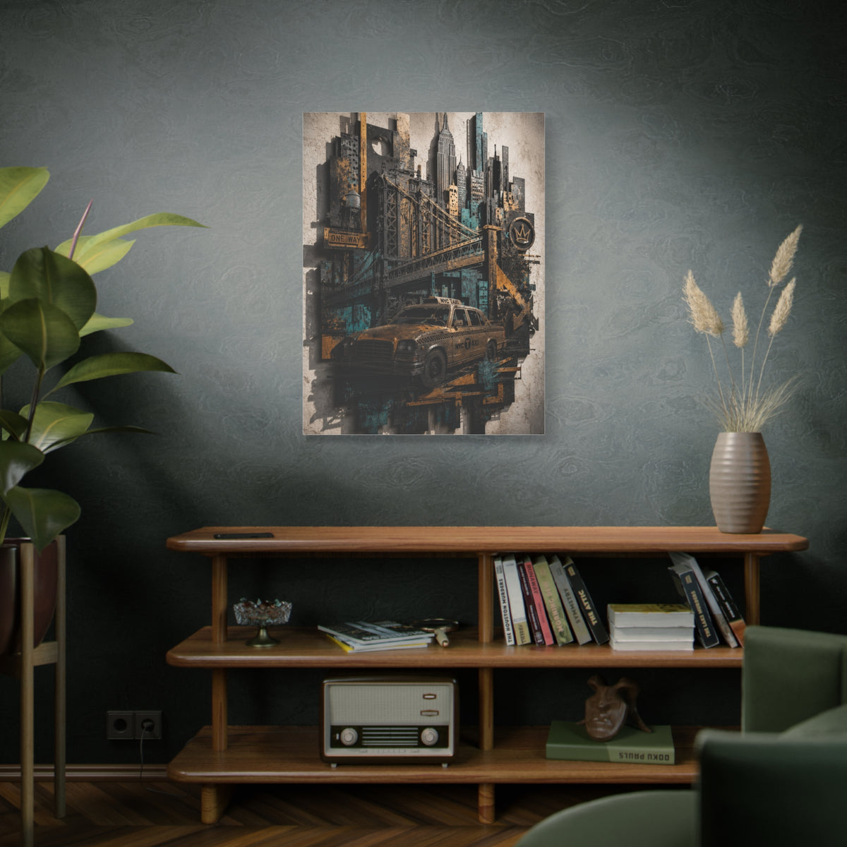 NYC Bridge Urban Collage Street Wall Art & Canvas Print