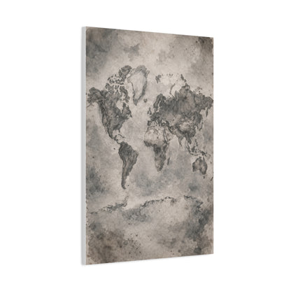 Vintage World Map Wash Wall Art & Canvas Print