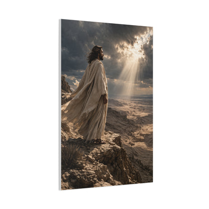 Christ Overlooking the Wilderness Light Wall Art & Canvas Print