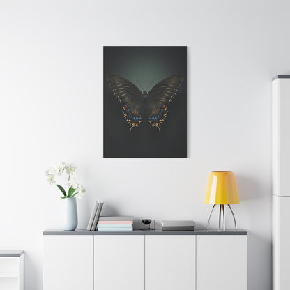 Midnight Swallowtail Butterfly with Jewel Wing Accents Wall Art & Canvas Prints