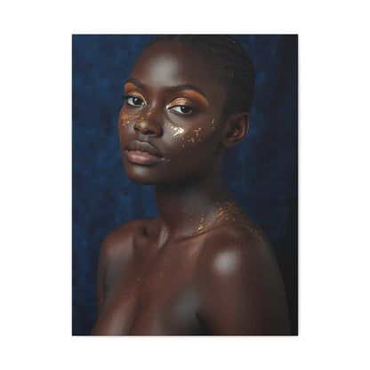 Minimal Gold Highlight Portrait Wall Art & Canvas Print